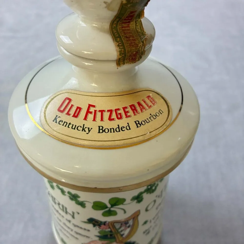 1968 Old Fitzgerald Leprechaun Bourbon Decanter Stitzel Weller Porcelain Empty
